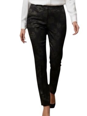 TALBOTS Heritage Jacquard Ankle Career-wear Pants in Black/Gray Size 8 — NWT!!!